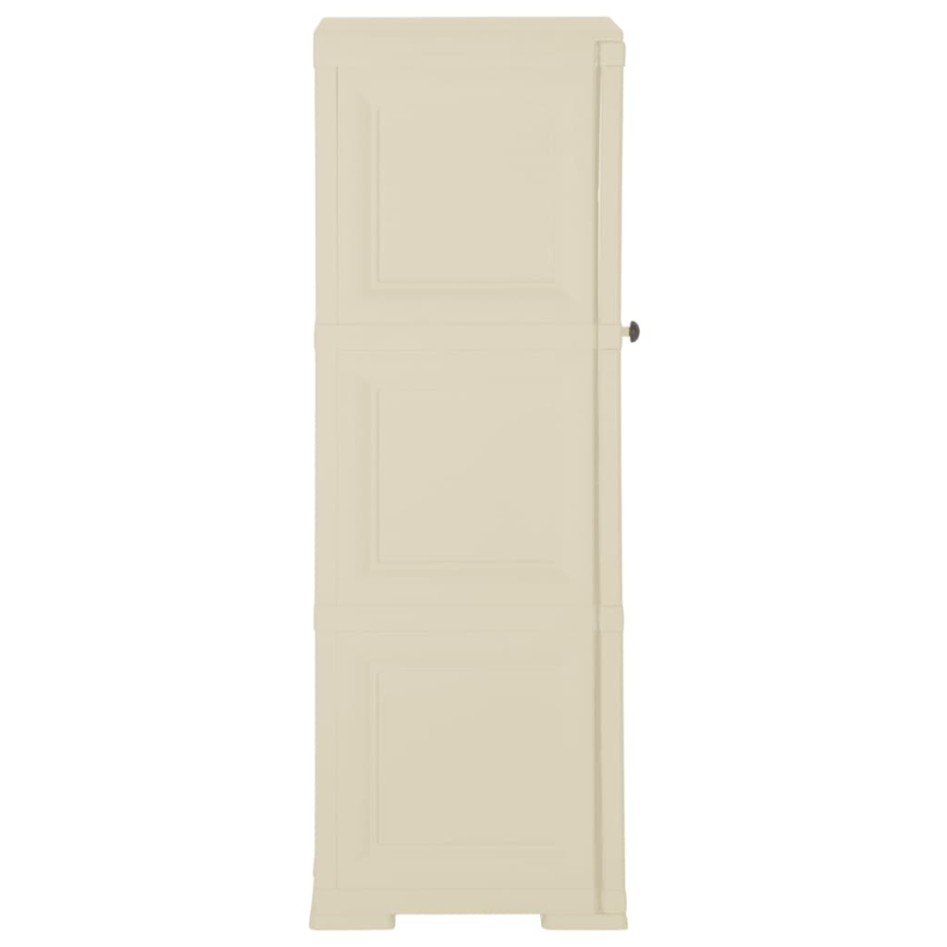Armario de plástico diseño madera blanco angora 40x43x125