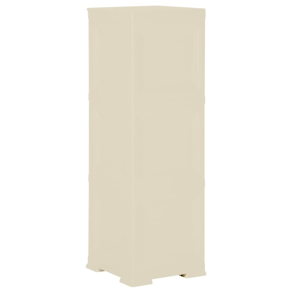 Armario de plástico diseño madera blanco angora 40x43x125