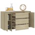 Aparador con 3 cajones contrachapado roble Sonoma 120x41x75