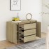 Aparador con 3 cajones contrachapado roble Sonoma 120x41x75