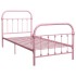 Estructura de cama metal rosa 100x200