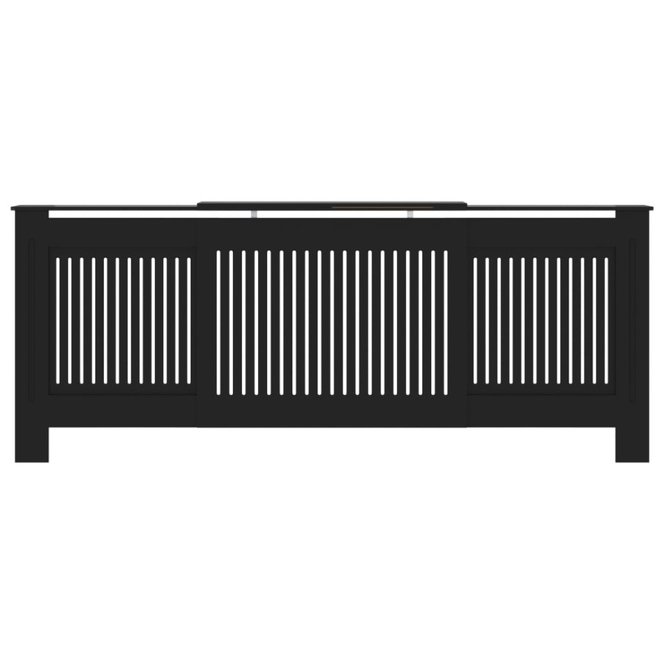 Cubierta para radiador MDF negro 205