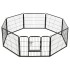Corral para perros 8 paneles de acero 60x80 cm