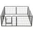 Corral para perros 8 paneles de acero 60x80 cm