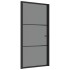 Puerta interior vidrio EGS y aluminio negro 102,5x201,5