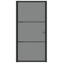 Puerta interior vidrio EGS y aluminio negro 102,5x201,5