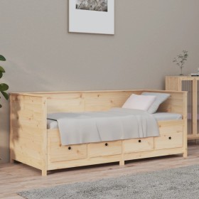 Sofá cama madera maciza de pino 90x190