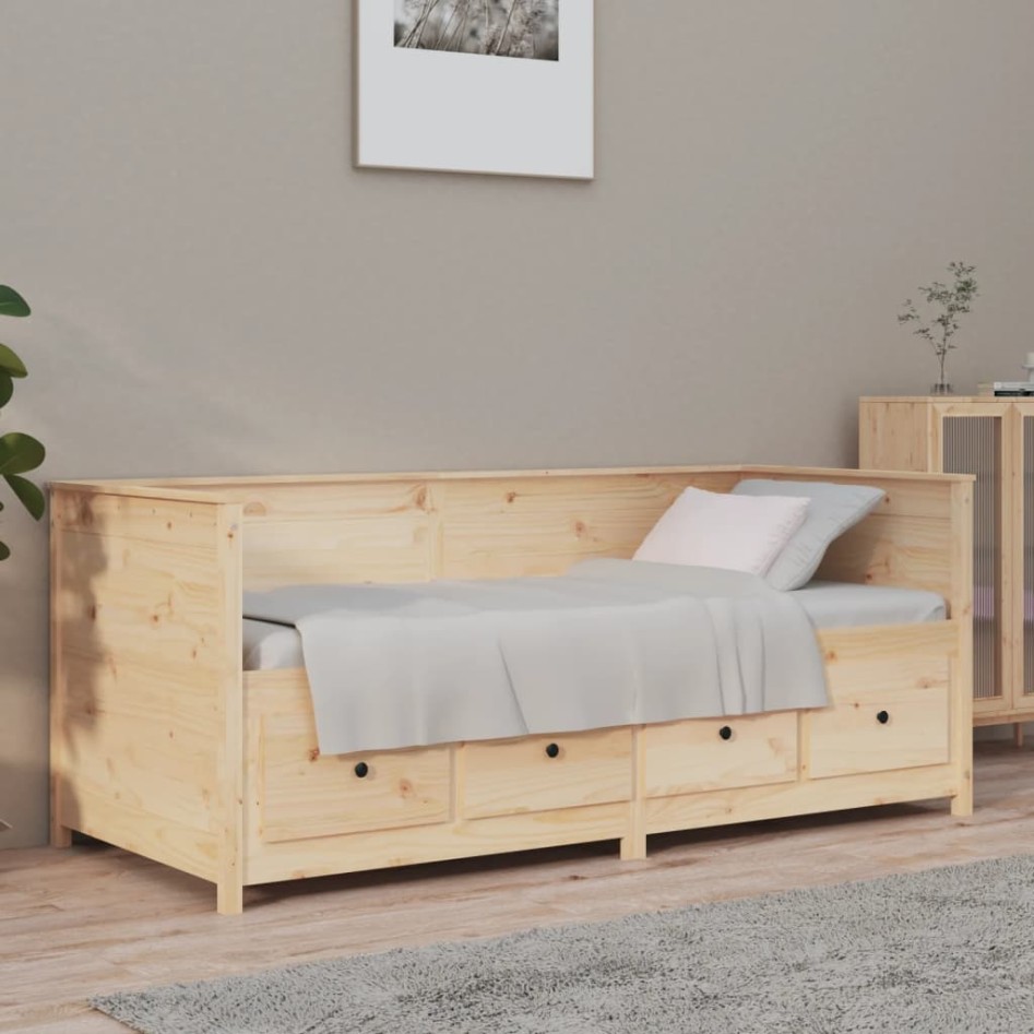 Sofá cama madera maciza de pino 90x190