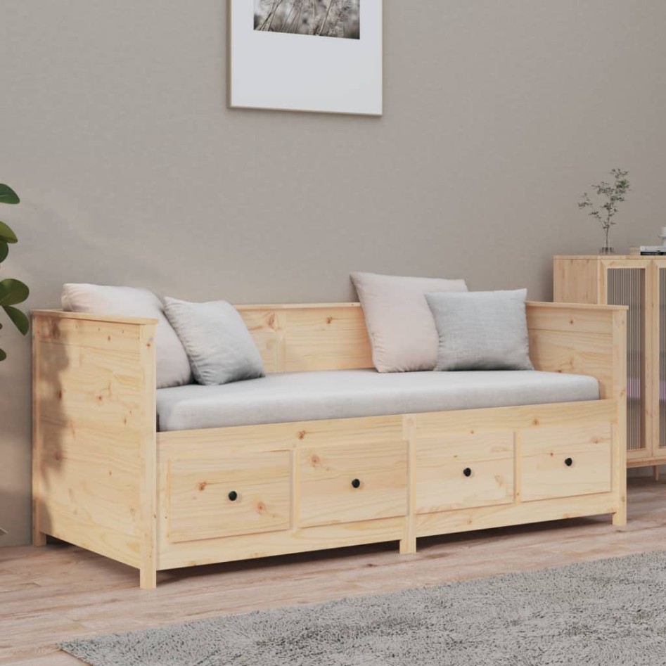 Sofá cama madera maciza de pino 90x190