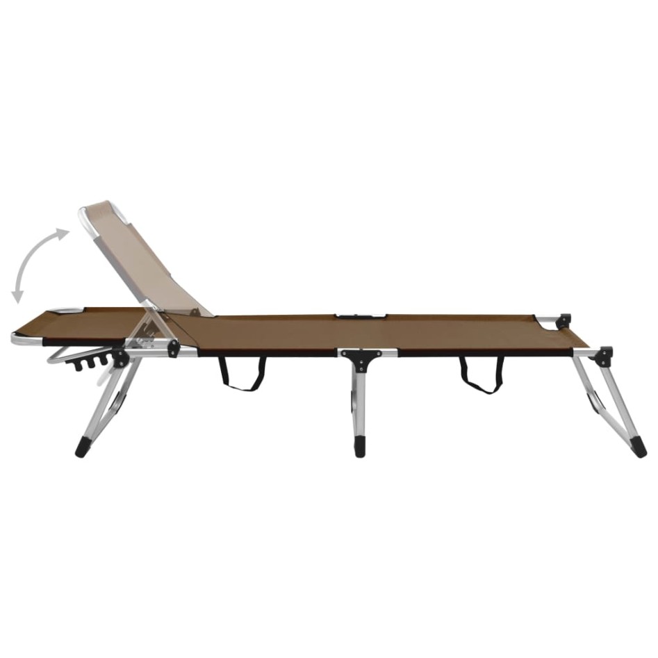 Tumbona plegable alta para mayores aluminio