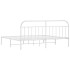 Estructura de cama con cabecero metal blanca 200x200