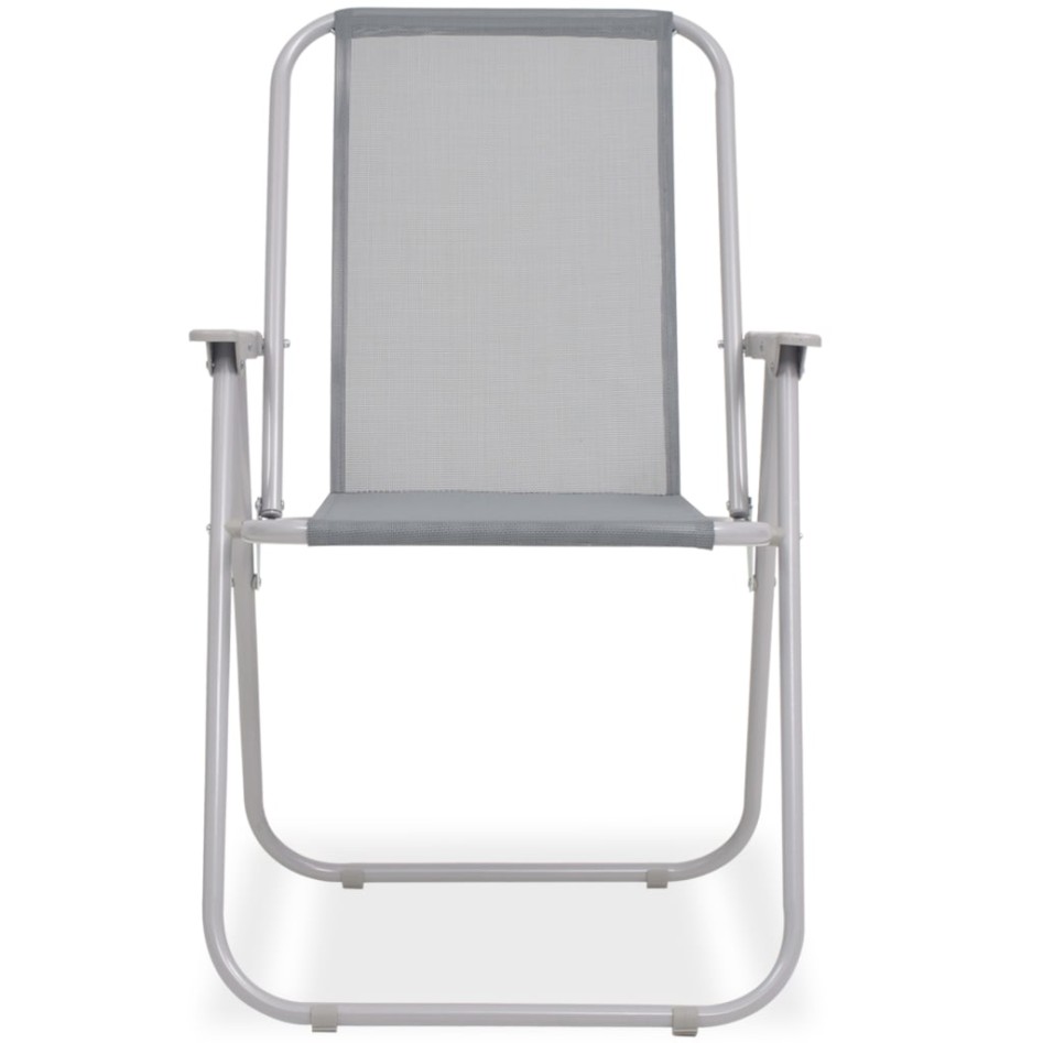 Juego de comedor de jardín 8 piezas acero y textilene