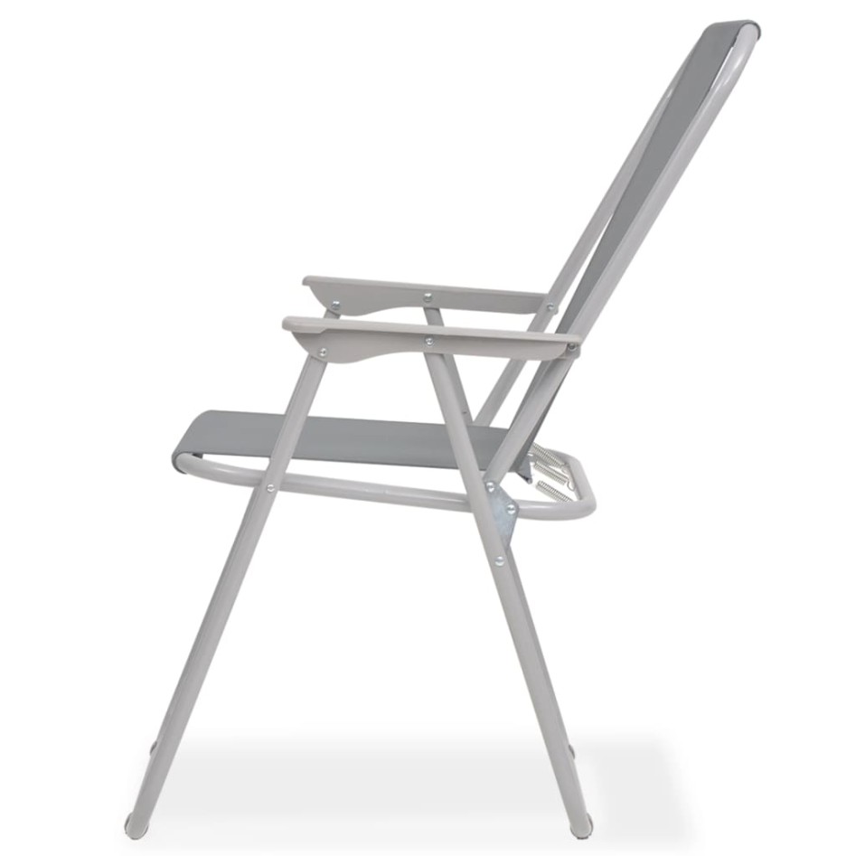 Juego de comedor de jardín 8 piezas acero y textilene