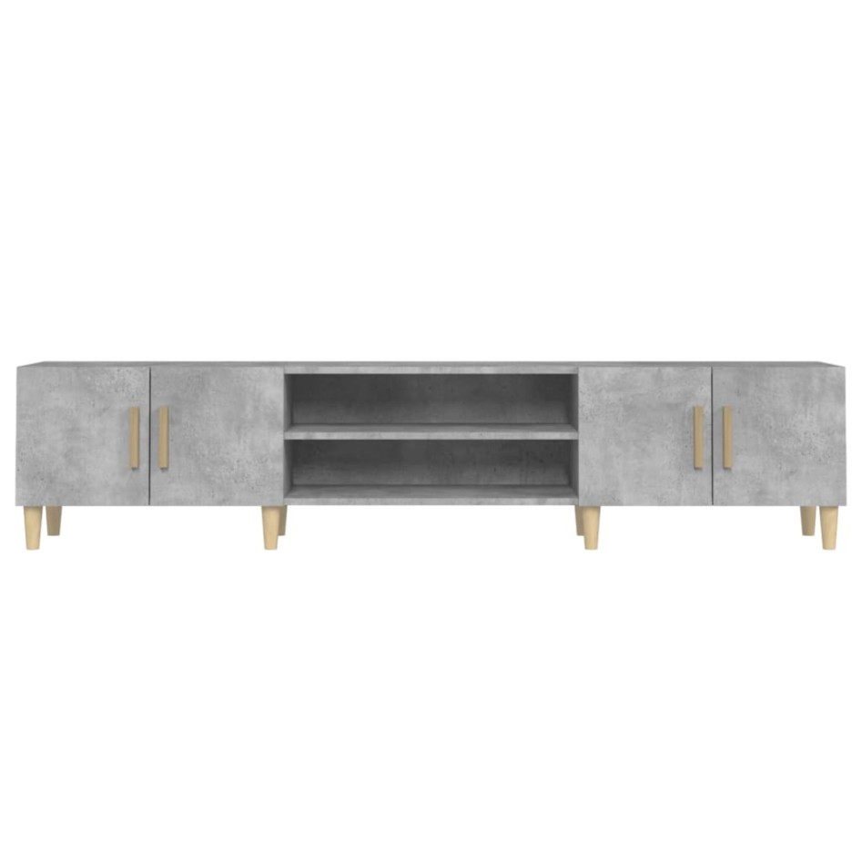 Mueble de TV madera contrachapada gris hormigón 180x31,5x40