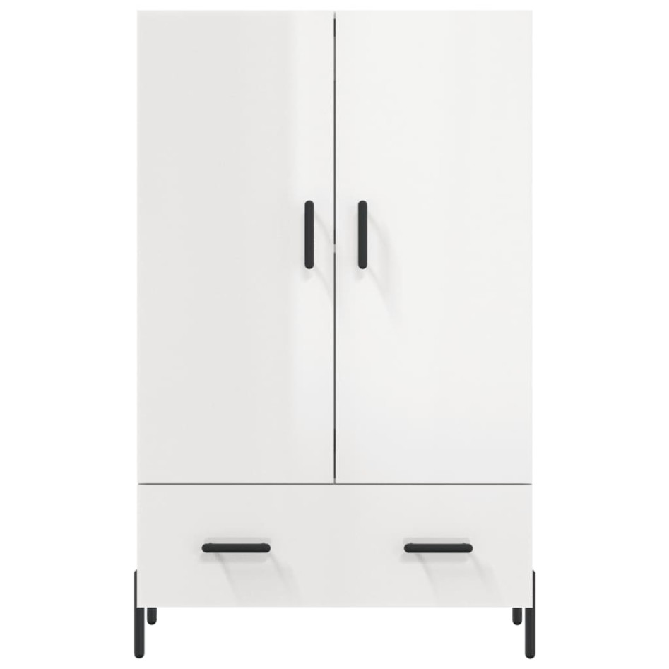 Aparador alto madera de ingeniería blanco brillo 69,5x31x115