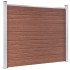 Panel de valla WPC marrón 180x146