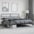 Estructura de cama con cabecero metal negro 200x200