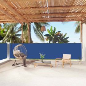 Toldo lateral retráctil azul 140x1000