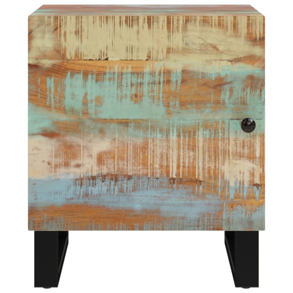 Mesitas de noche 2 uds de madera maciza reciclada 40x33x46