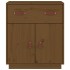 Aparador de madera maciza de pino marrón miel 65,5x40x75