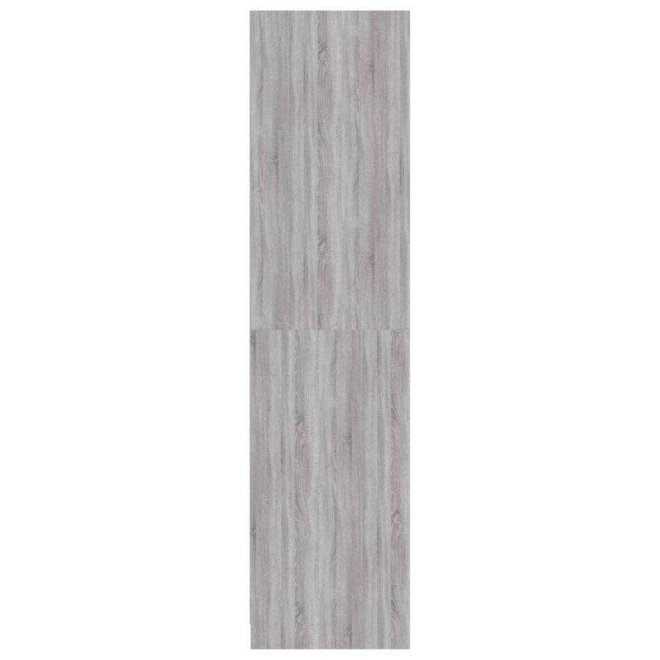 Armario de madera contrachapada gris Sonoma 100x50x200