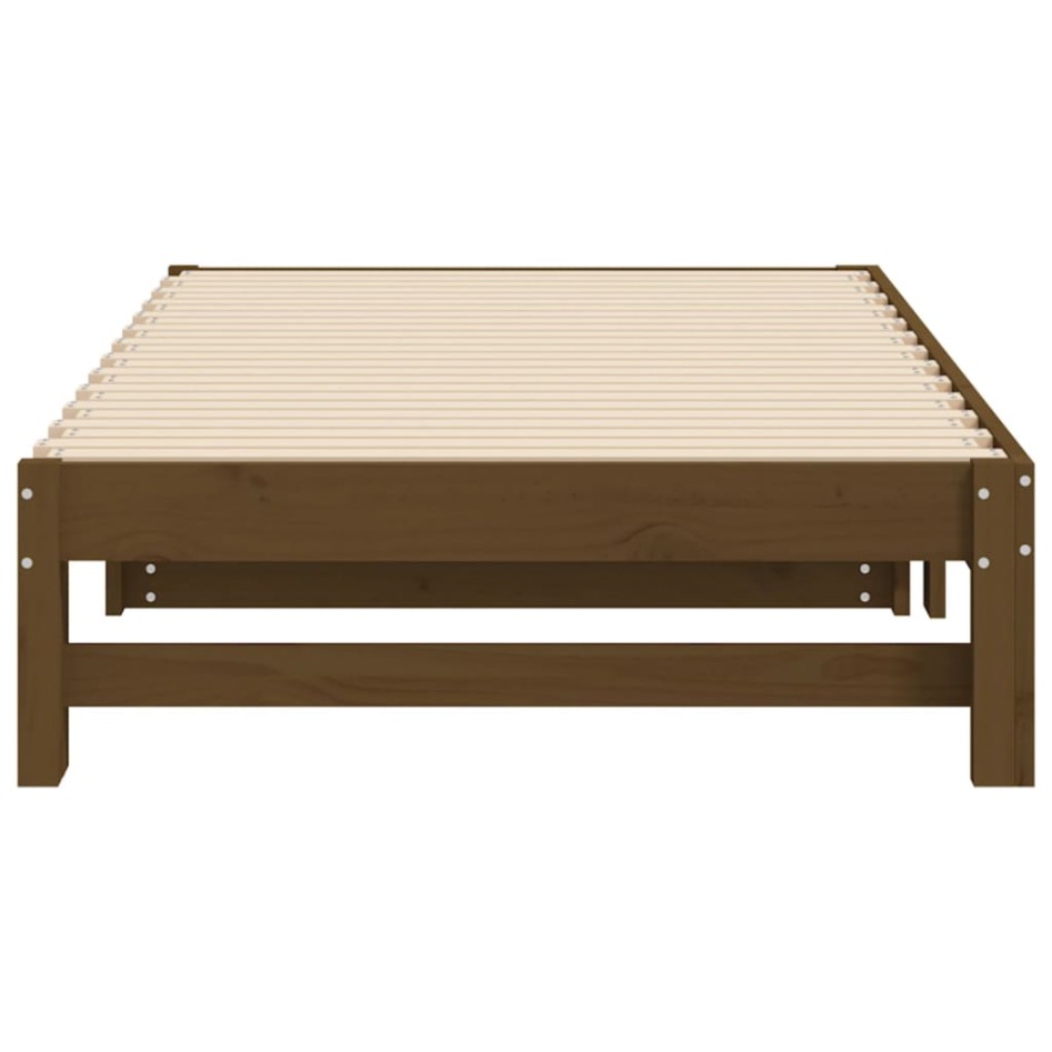 Sofá cama extraíble madera maciza pino marrón miel