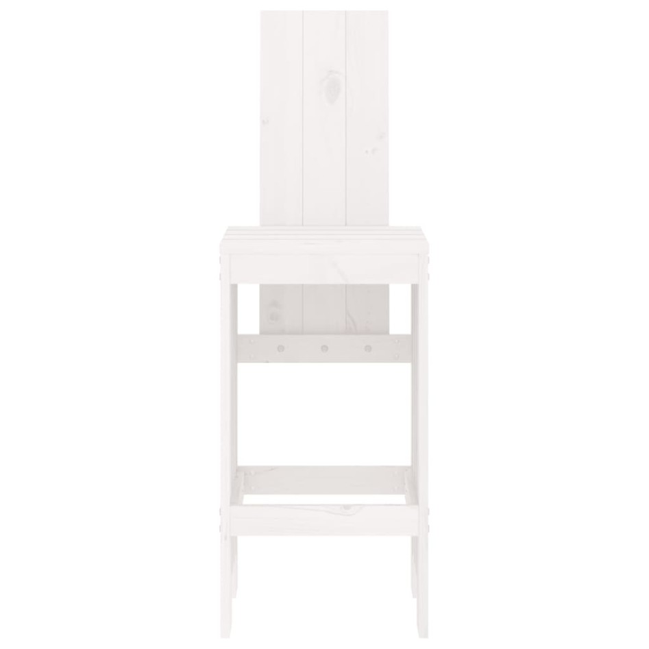 Taburetes de cocina 2 uds madera maciza pino blanco