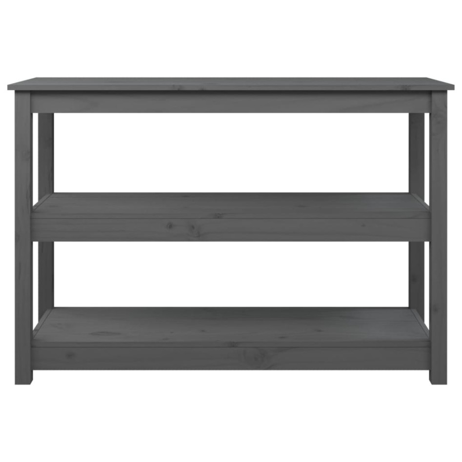 Mesa consola de madera maciza de pino gris 110x40x74