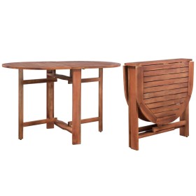 Mesa de jardín de madera de acacia maciza 120x70x74