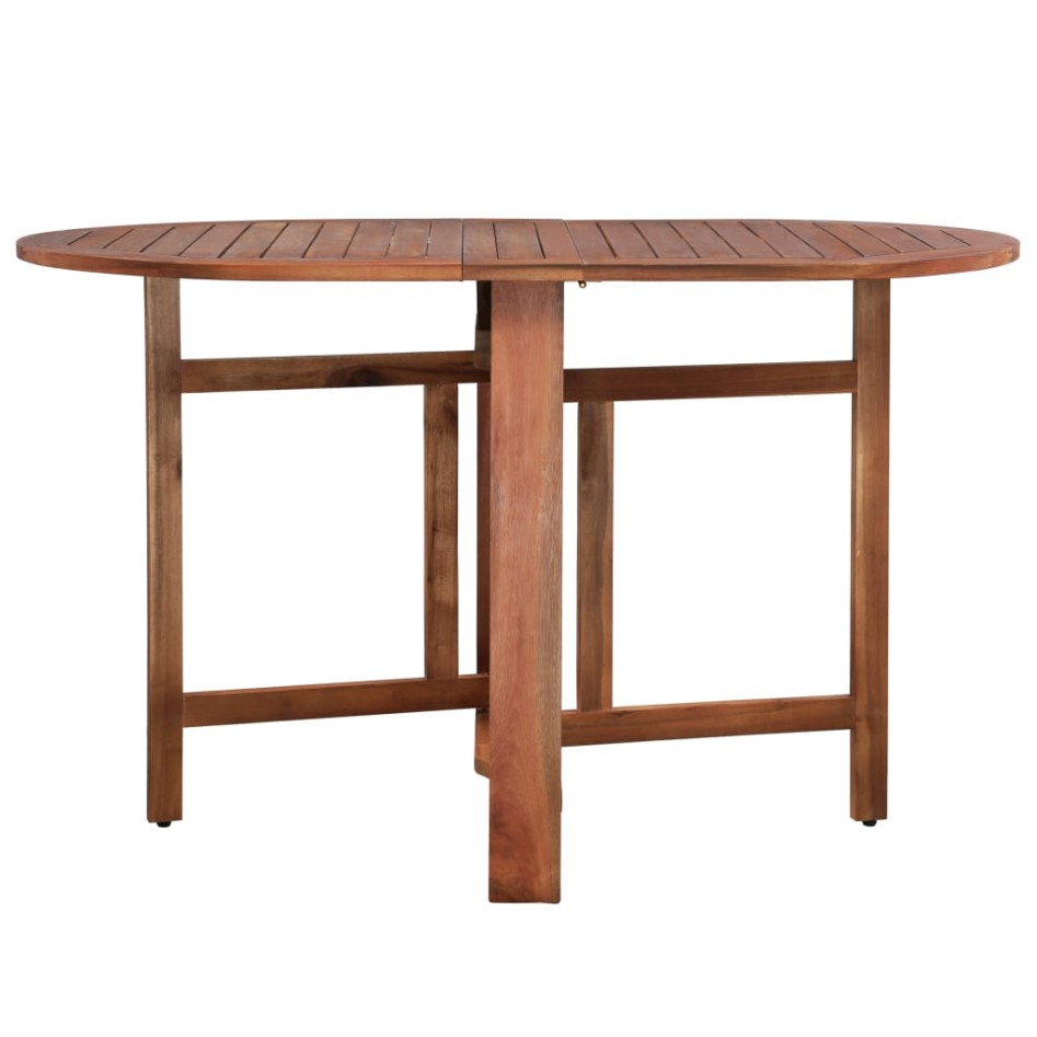 Mesa de jardín de madera de acacia maciza 120x70x74