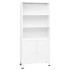 Estantería industrial acero blanco 80x32x180