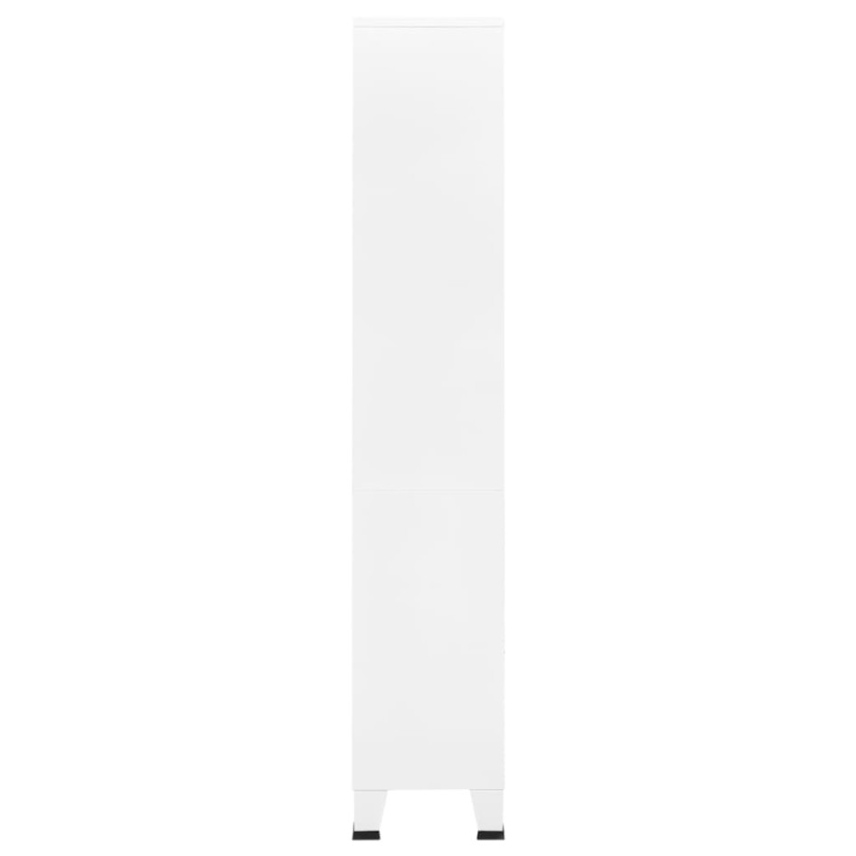 Estantería industrial acero blanco 80x32x180