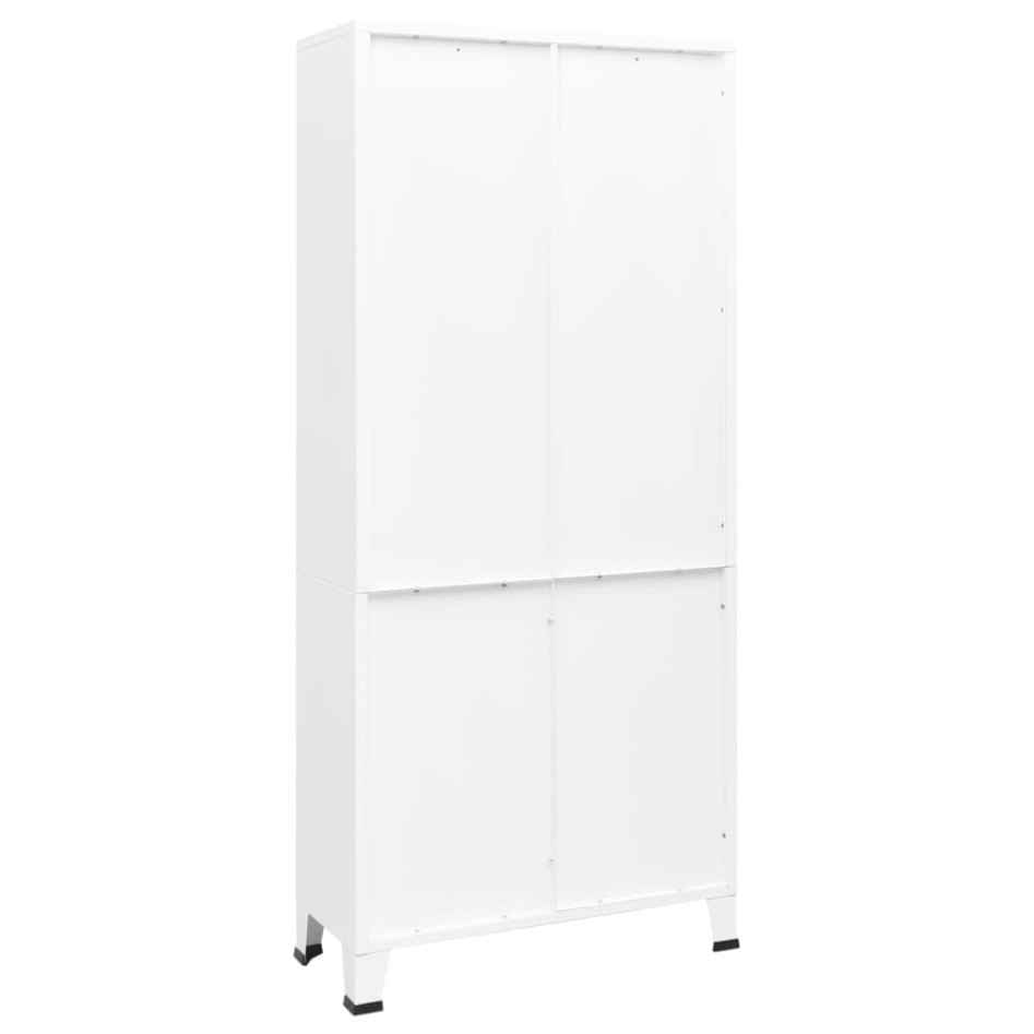 Estantería industrial acero blanco 80x32x180