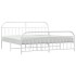 Estructura cama metal con cabecero y estribo blanco 200x200