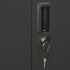 Armario oficina acero y vidrio templado antracita 90x40x180