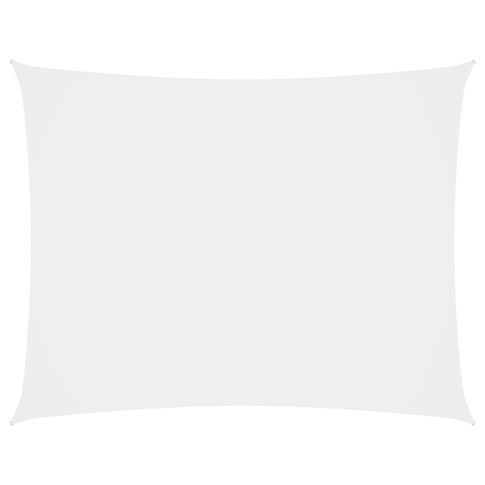 Toldo de vela rectangular tela Oxford blanco 6x7
