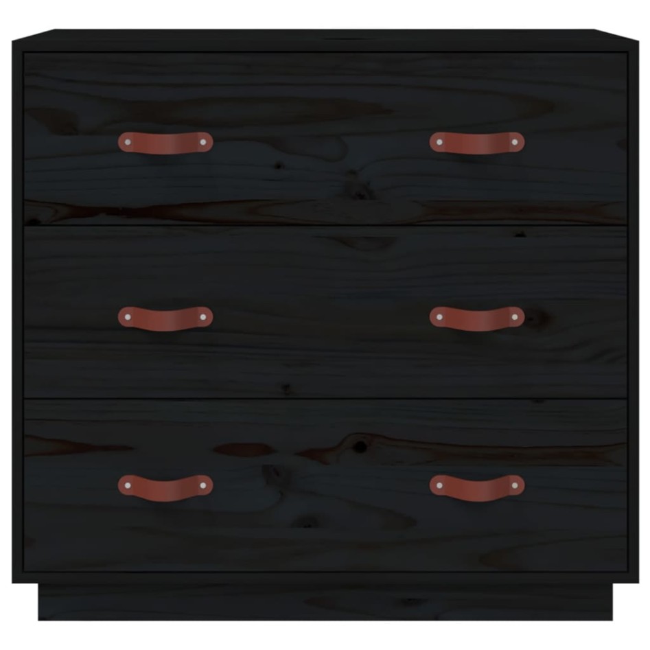 Aparador madera maciza de pino negro 80x40x75