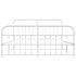 Estructura cama metal con cabecero y estribo blanco 160x200