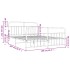Estructura cama metal con cabecero y estribo blanco 160x200