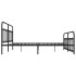 Estructura de cama cabecero y estribo metal negro 200x200