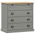 Cómoda VIGO madera maciza pino gris 80x40x76