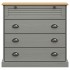 Cómoda VIGO madera maciza pino gris 80x40x76