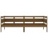 Sofá cama de madera maciza de pino marrón miel 90x190