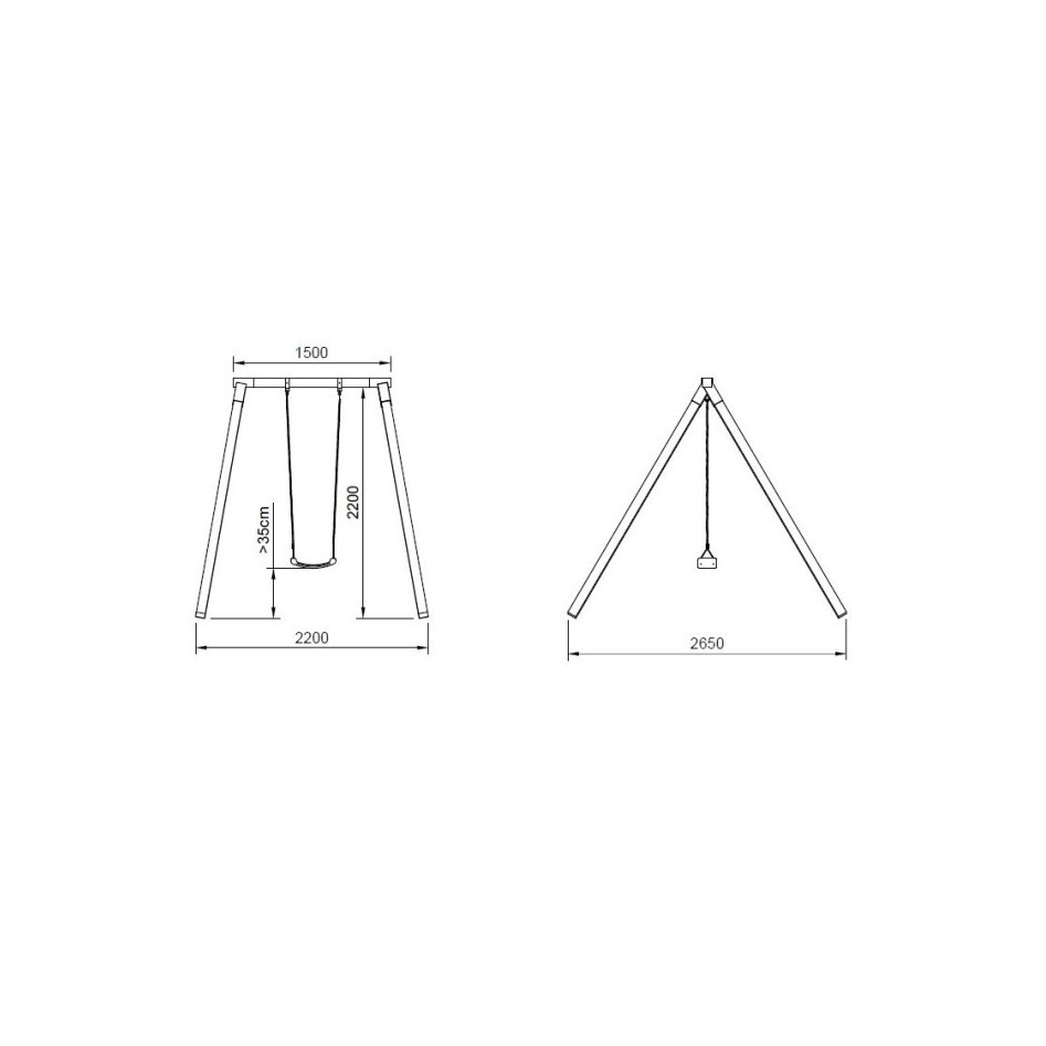 Columpio Karai Deluxe Individual cuerdas