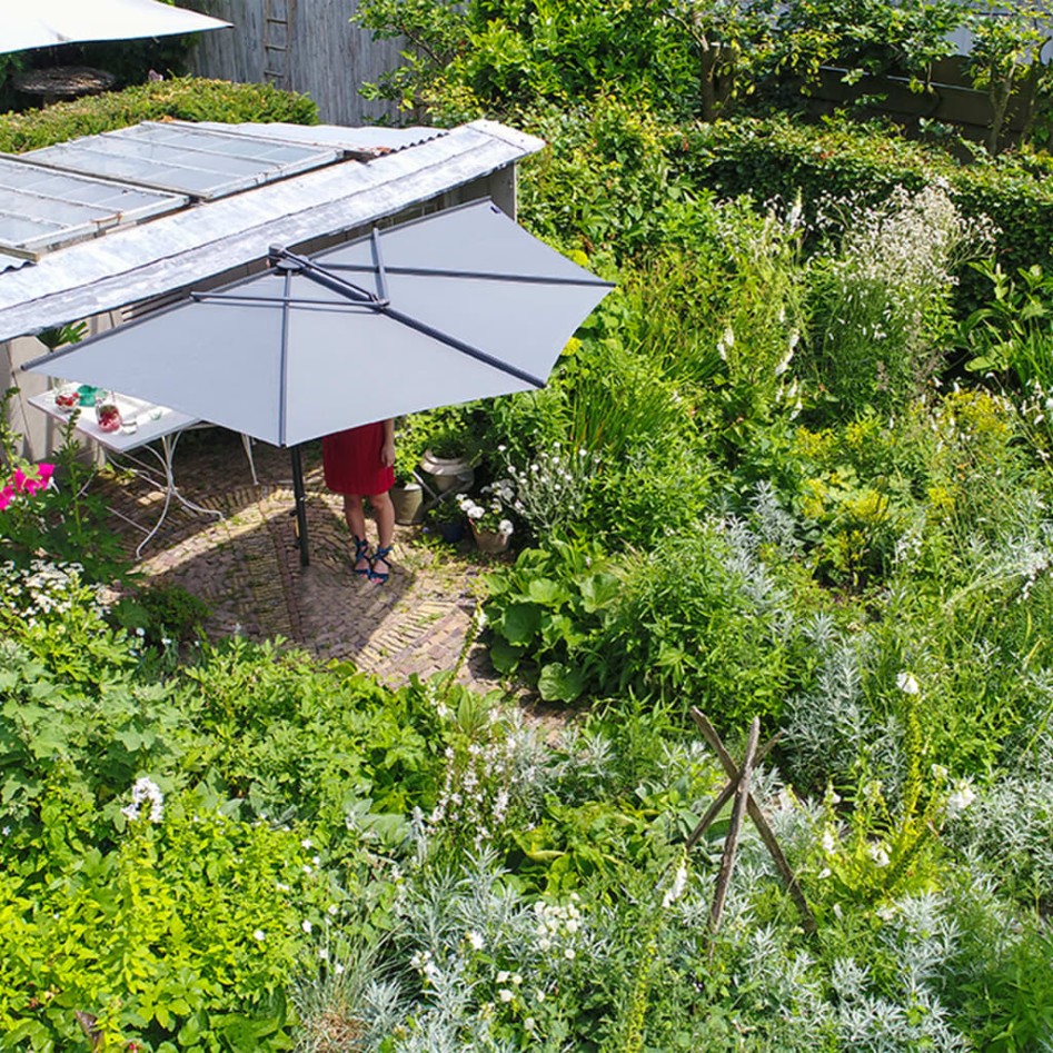 Madison Sombrilla para balcón Sun Wave 270x150 cm gris