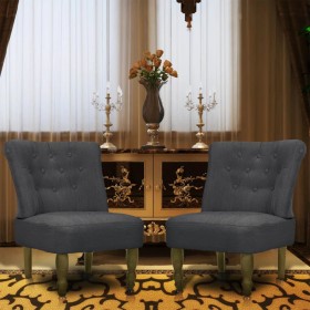 Sillones de estilo francés 2 unidades tela