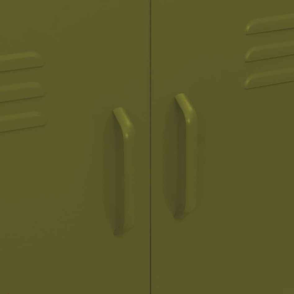 Armario de almacenamiento acero verde oliva 80x35x101,5