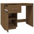 Escritorio de madera maciza de pino marrón miel 95x50x75