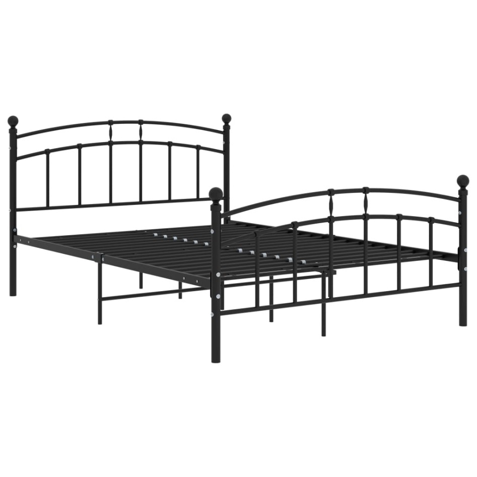 Estructura de cama de metal negro 200x200