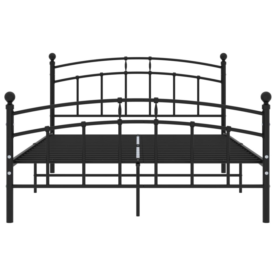 Estructura de cama de metal negro 200x200